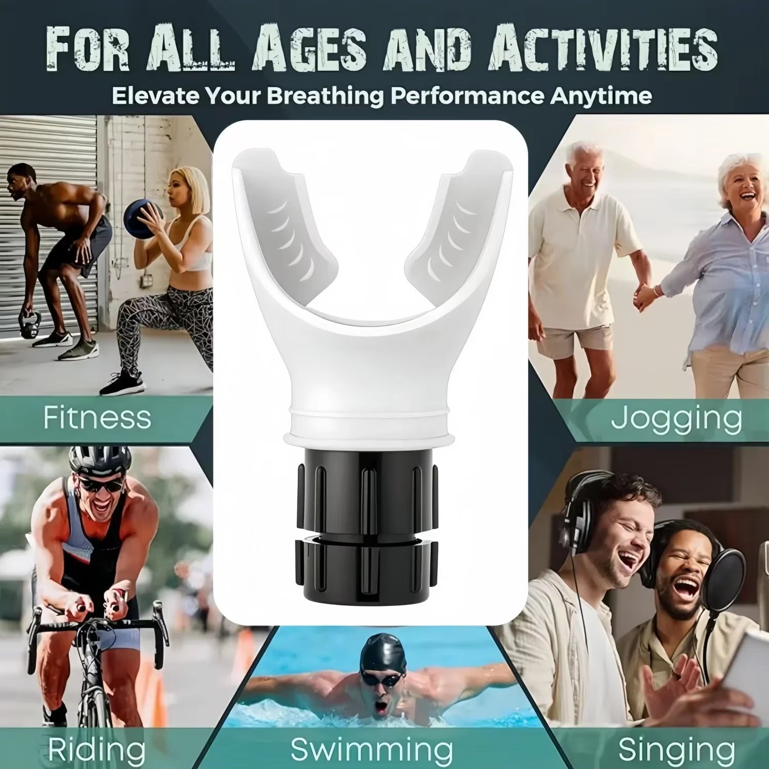 1 Set Gym Resistance Breathing Trainer,Strengthens Lung,Improve Lung Capacity,Breathing Muscle Training,With Box